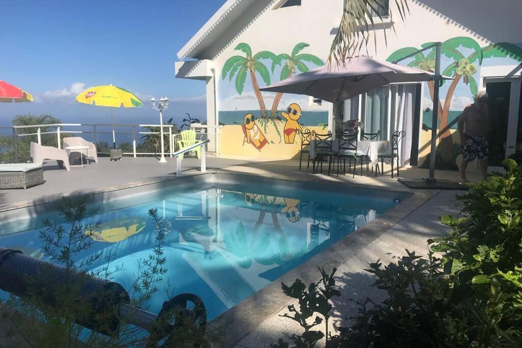 St Leu -Villa d'artiste, superbe vue mer, piscine chauffée Saint-Leu Extérieur photo